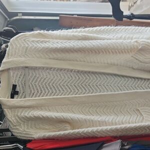 Oversized Cream Chunky Knit Slouchy Cardigan m